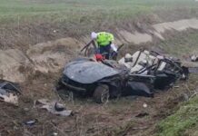 Trei tineri au murit la Constanța după ce mașina în care se aflau s-a răsturnat într-un șanț